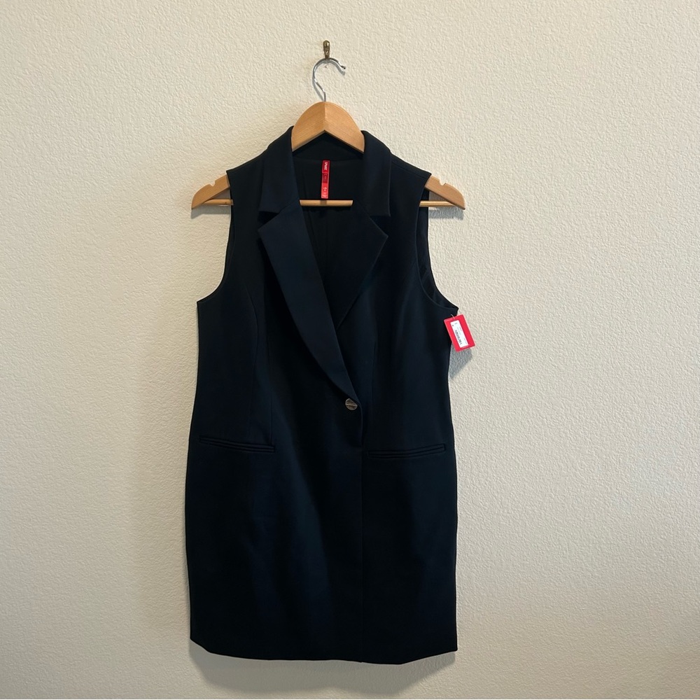 SPANX Ponte The Perfect Vest Classic Black Sleeveless Dress
